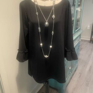 Elegant Black Women's Tunic Banana Republic XL